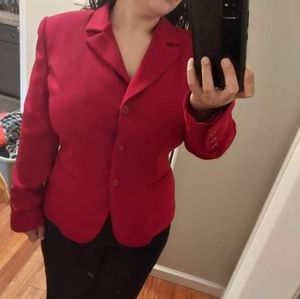 Liz Claiborne red blazer with shoulder pads